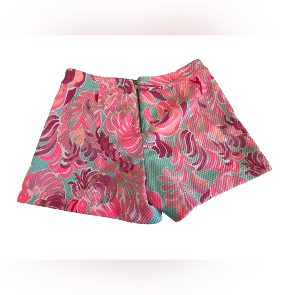 Lilly Pulitzer Aleycia Pocket Shorts Blue Lovebirds Size 00 - Picture 3 of 4